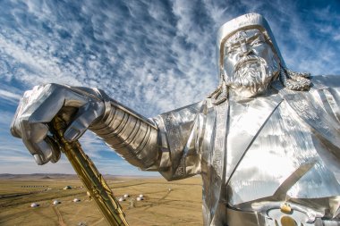 The worlds largest statue of Genghis Khan clipart