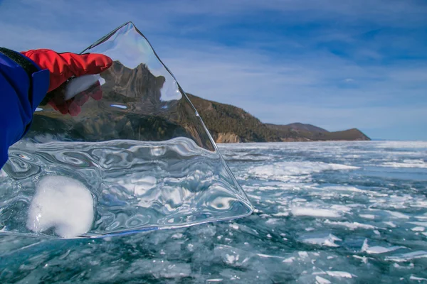 Clean transparent ice — Stock Photo, Image