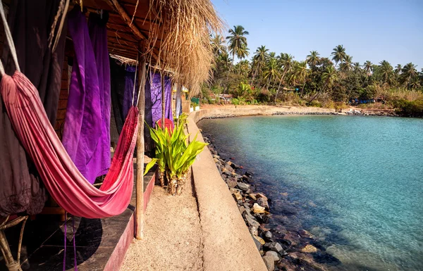 Uchýlit se na Goa beach — Stock fotografie