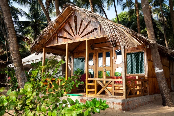 Tropical resort with palm trees — Stock Photo, Image