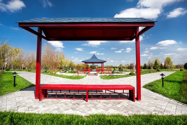 Japanse tuin in Almaty — Stockfoto