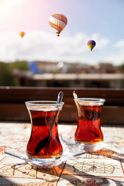 Turkse thee in Cappadocië — Stockfoto