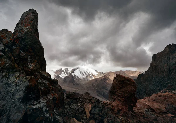 Vue Panoramique Sur Vallée Montagne Dans Les Montagnes Tien Shan — Photo