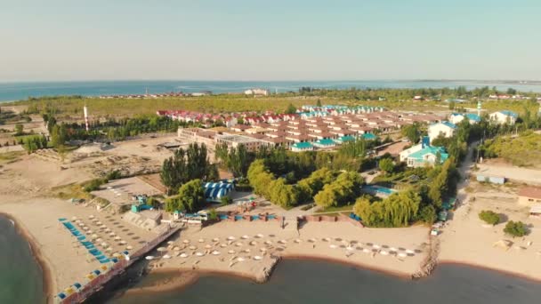 Summer Beach Lake Issik Kul Kirgizstan — Αρχείο Βίντεο