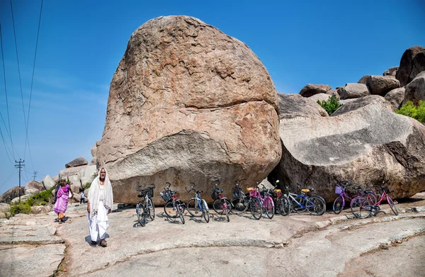 Parcheggio biciclette a Hampi — Foto Stock