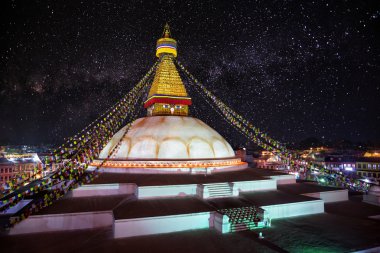 bodhnath stupa, gece