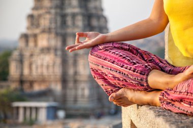 Meditation in Hampi clipart