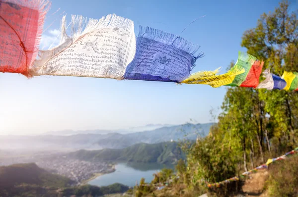 Banderas tibetanas de oración — Foto de Stock