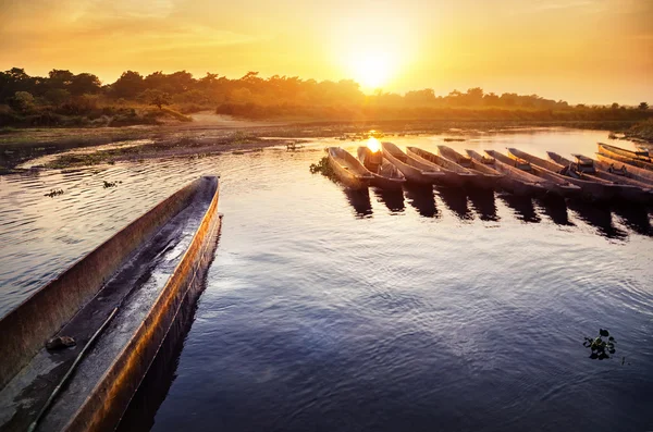 Safári de canoagem em Chitwan — Fotografia de Stock