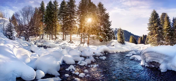 Invierno montaña panorama —  Fotos de Stock