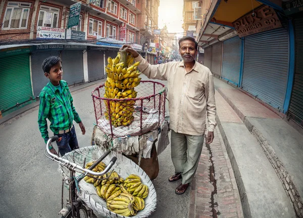 Plantaardige markt in kathmandu — Stockfoto