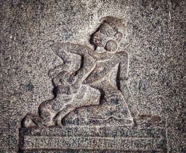 Dawnych basrelief w Hampi — Zdjęcie stockowe