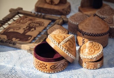 Kazak etnik ayakkabılar içinde belgili tanımlık çarşı