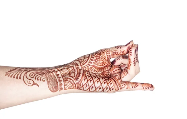 Apan Vayu mudra med henna — Stockfoto