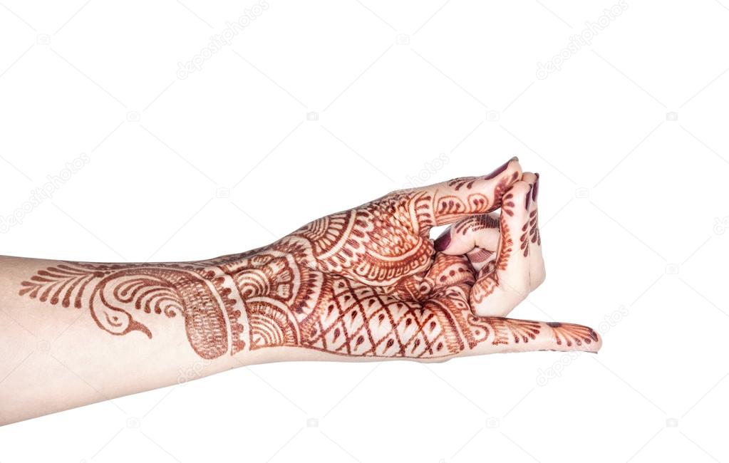 Apan Vayu mudra with henna 