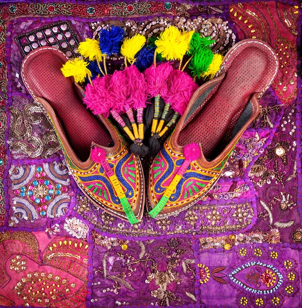Etniska Rajasthan skor — Stockfoto