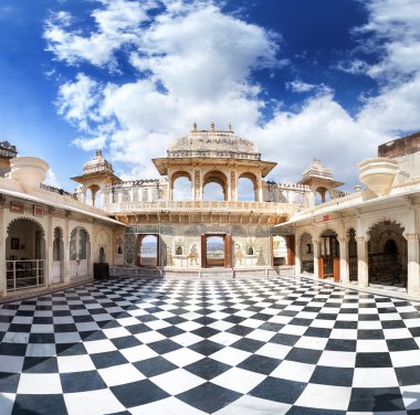 Udaipur şehir Palace satranç kat ile