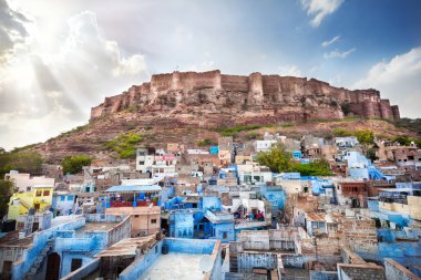 Mavi şehir ve Mehrangarh fort 