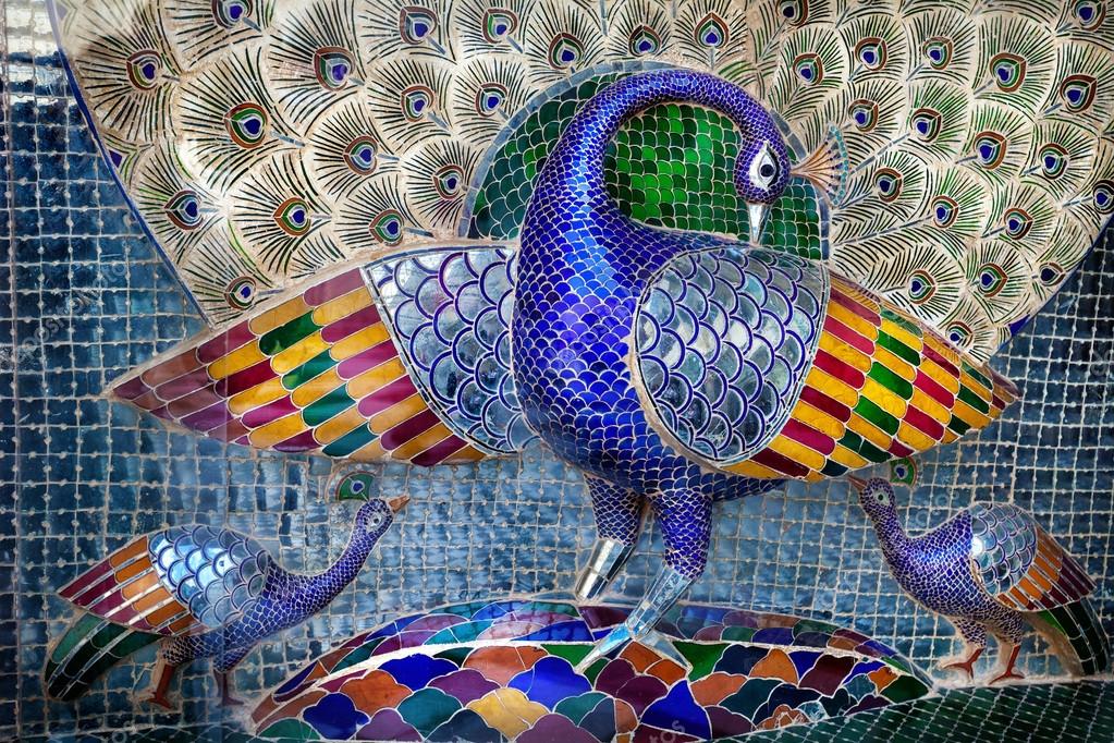 Mosaic peacock in Rajasthan Stock Editorial Photo © byheaven 70077093