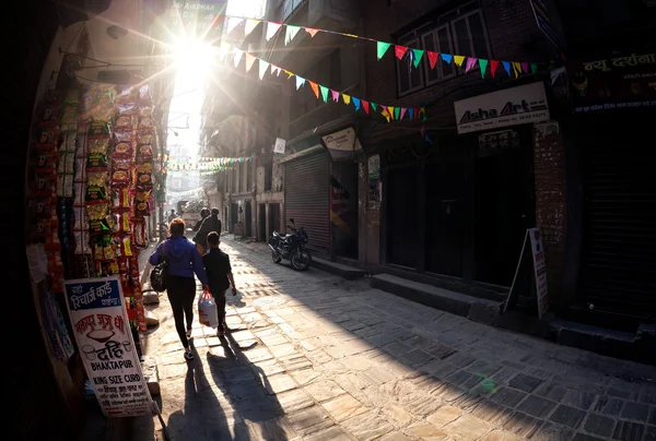 Straat in kathmandu — Stockfoto