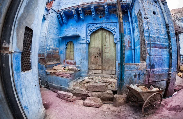 Blauwe stad huis in India — Stockfoto
