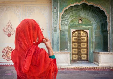 Jaipur şehir palace kadında 