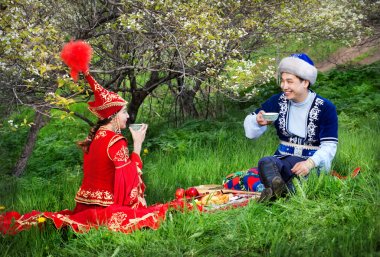 Kazakh culture clipart