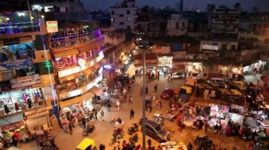 Gece Yeni Delhi ana Bazar