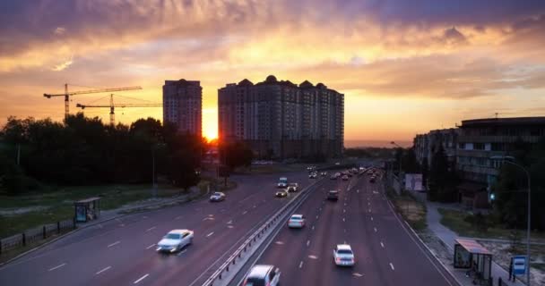 Verkeer time-lapse — Stockvideo