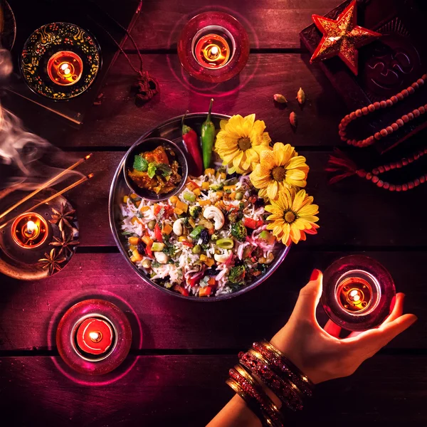 Diwali firande — Stockfoto