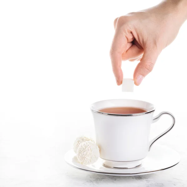 Ceai și zahăr — Fotografie, imagine de stoc