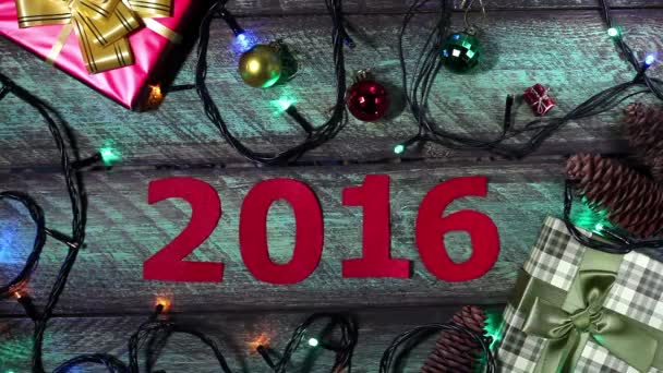 Neujahrskalender — Stockvideo