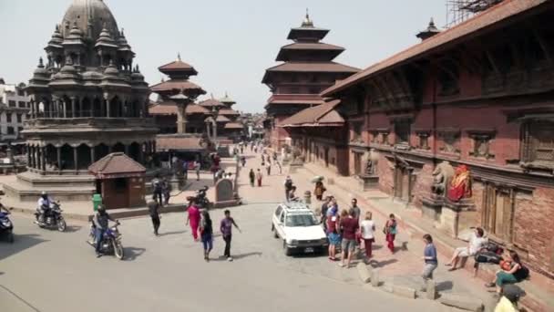 Durbar Square v Pátan — Stock video