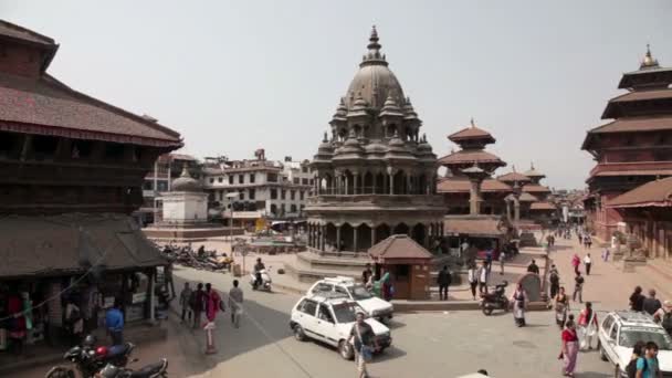 Площадь Дурбар в Патане — стоковое видео
