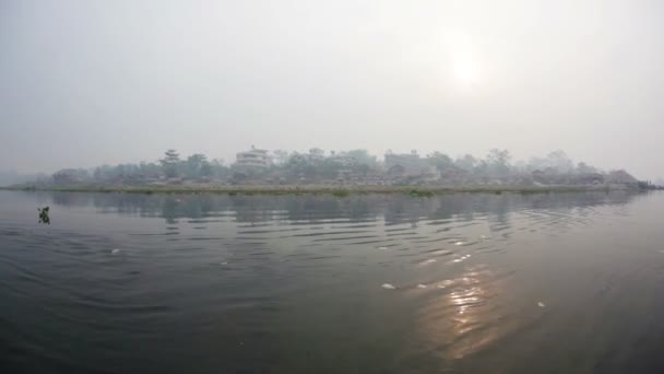 Kanu-Safari im Chitwan Park von Nepal — Stockvideo