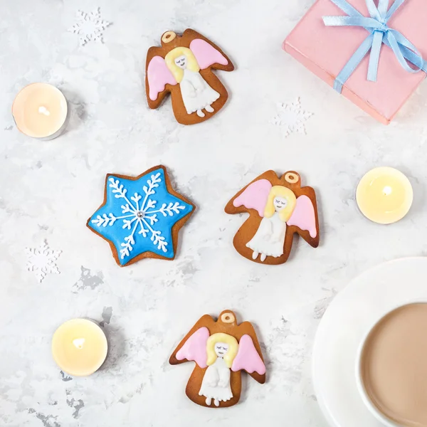 Biscuits aux anges la veille de Noël — Photo