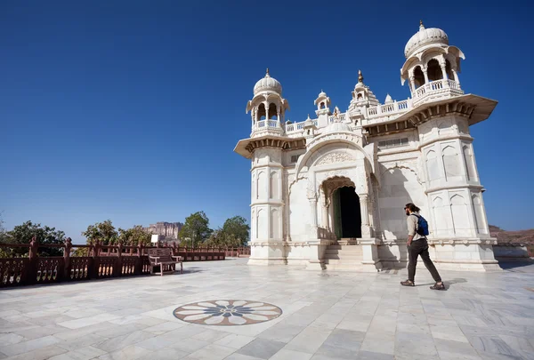 Turista in Jaswant Tada in Jodhpur — Foto Stock