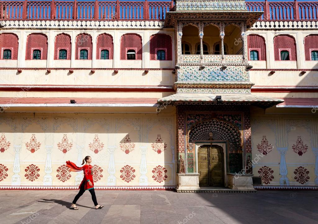 Woman in Jaipur city palace