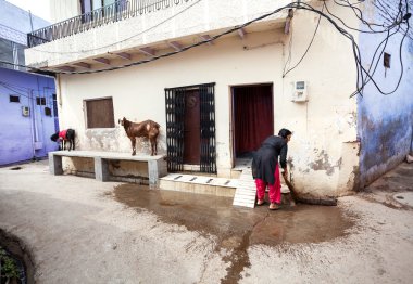 Hindistan Taj Ganj alanında sokaklarında