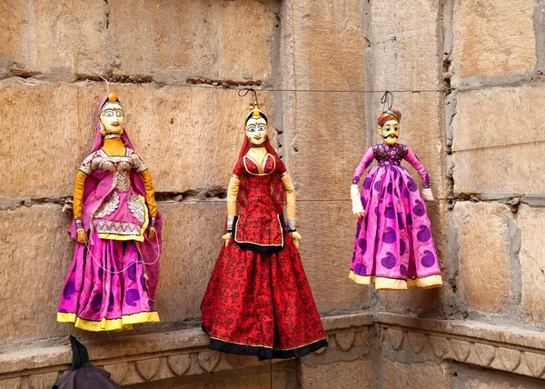 Rajasthan pink Puppets — Stock Photo, Image