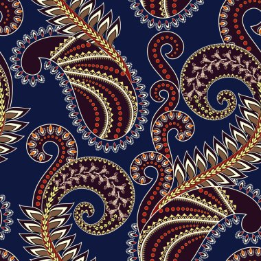 çizgili kontrast paisley ile Seamless Modeli