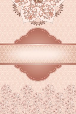 vintage çerçeve çiçek ile dekore edilmiş