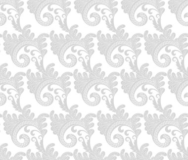 Beyaz bir arka plan üzerine açık gri sorunsuz süslü tasarlamak