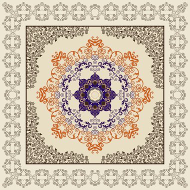 renkli adamla Mağribi tarzı desenli bandana