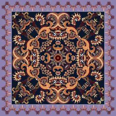 bandana süslemeli paisley ile dekore edilmiş bir parlak sarı, 