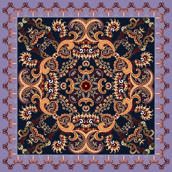 bandana süslemeli paisley ile dekore edilmiş bir parlak sarı, 