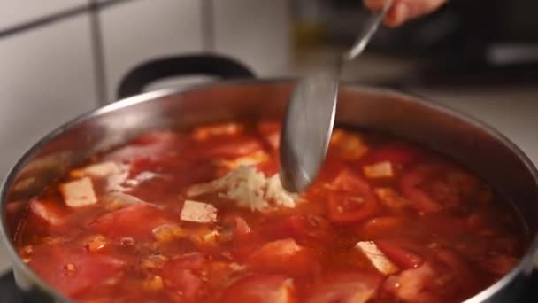 Ingredients for Vegan Thai Tom Yam Soup — Stock Footage Ingredients for Vegan Thai Tom Yam Soup Video Clip