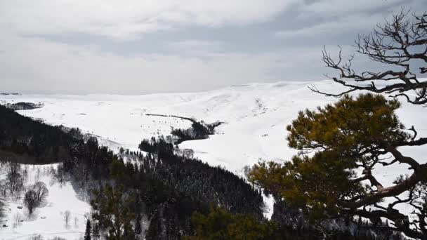 Górski krajobraz. Nagranie z żelaznej skały na płaskowyżu Lago-Naki. Adygea, Rosja — Wideo stockowe