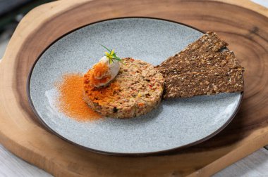 Bitki bazlı vejetaryen mutfağı. Fotoğrafı kapat