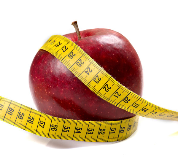 ripe apples on a white background